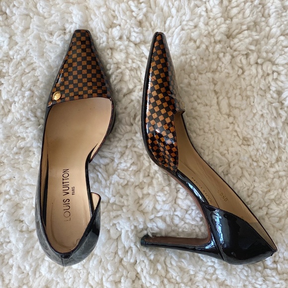 Louis Vuitton Shoes - Louis Vuitton Damier Vernis Heels Size US 8